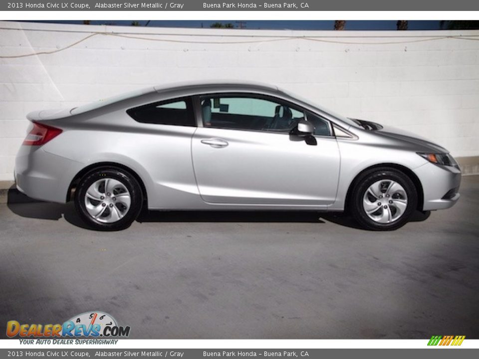 2013 Honda Civic LX Coupe Alabaster Silver Metallic / Gray Photo #8