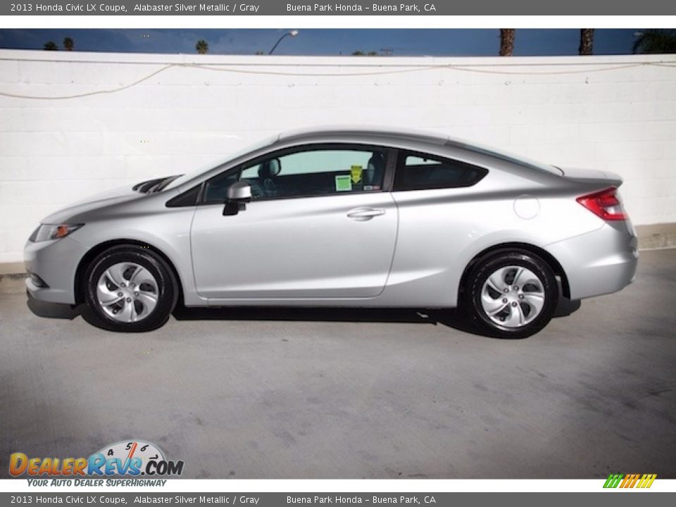 2013 Honda Civic LX Coupe Alabaster Silver Metallic / Gray Photo #10
