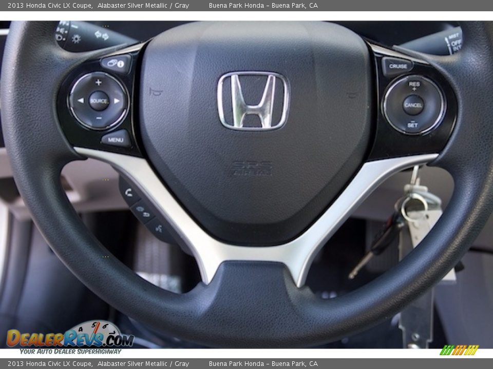 2013 Honda Civic LX Coupe Alabaster Silver Metallic / Gray Photo #11