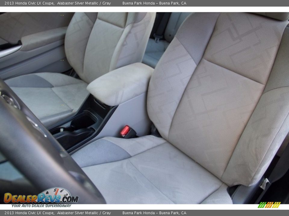 2013 Honda Civic LX Coupe Alabaster Silver Metallic / Gray Photo #12