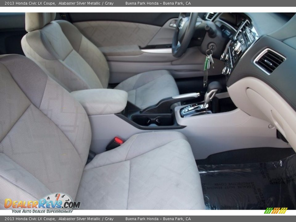 2013 Honda Civic LX Coupe Alabaster Silver Metallic / Gray Photo #13
