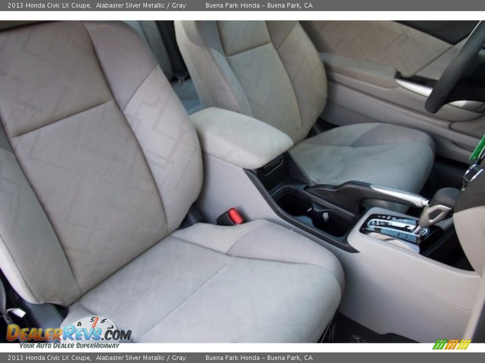 2013 Honda Civic LX Coupe Alabaster Silver Metallic / Gray Photo #15