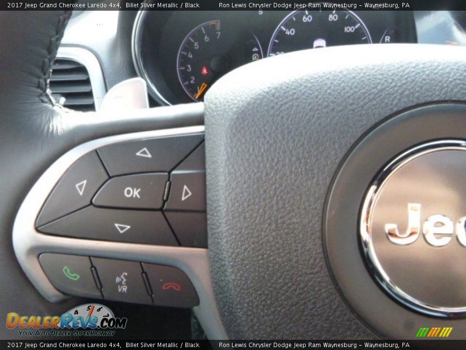 2017 Jeep Grand Cherokee Laredo 4x4 Billet Silver Metallic / Black Photo #20