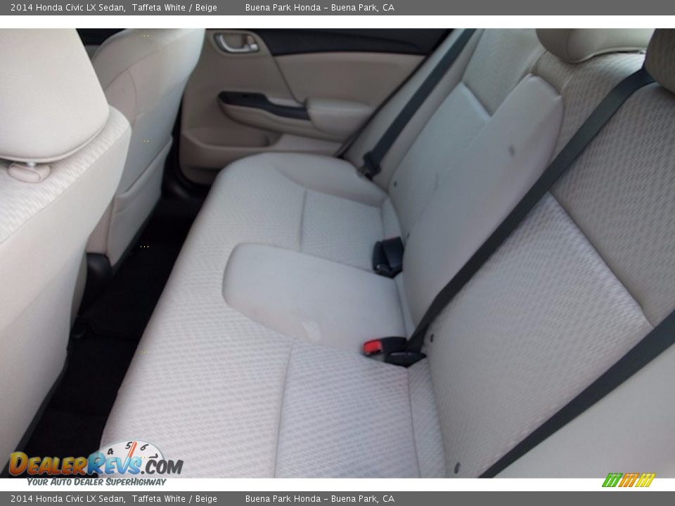 2014 Honda Civic LX Sedan Taffeta White / Beige Photo #4