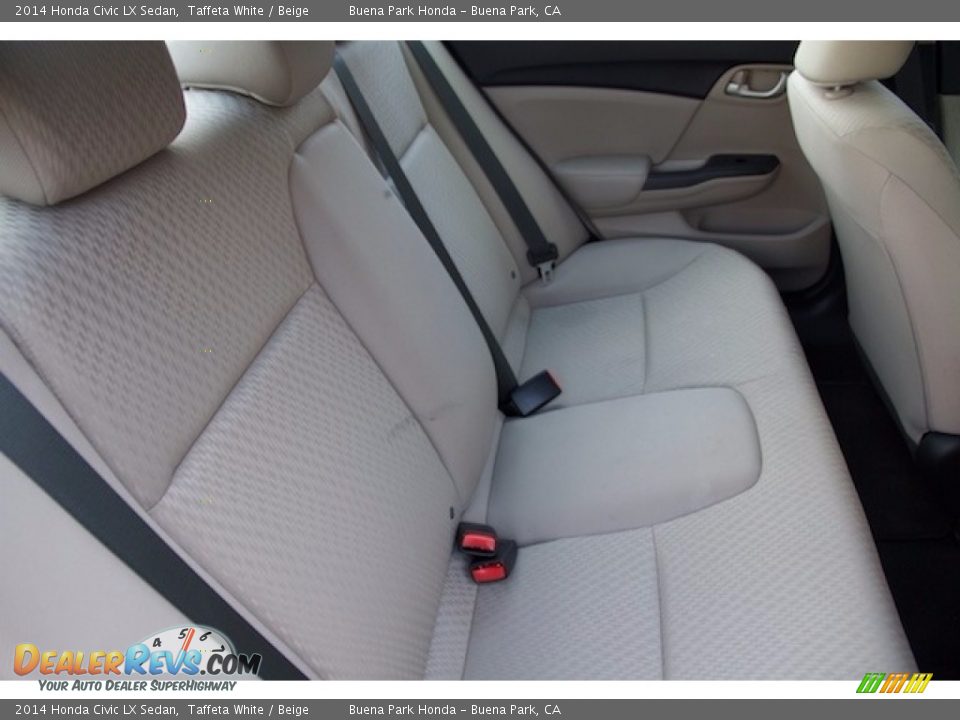 2014 Honda Civic LX Sedan Taffeta White / Beige Photo #14