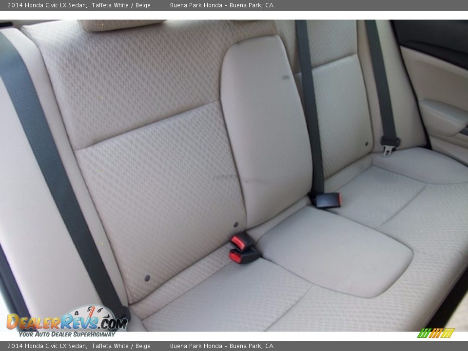 2014 Honda Civic LX Sedan Taffeta White / Beige Photo #15