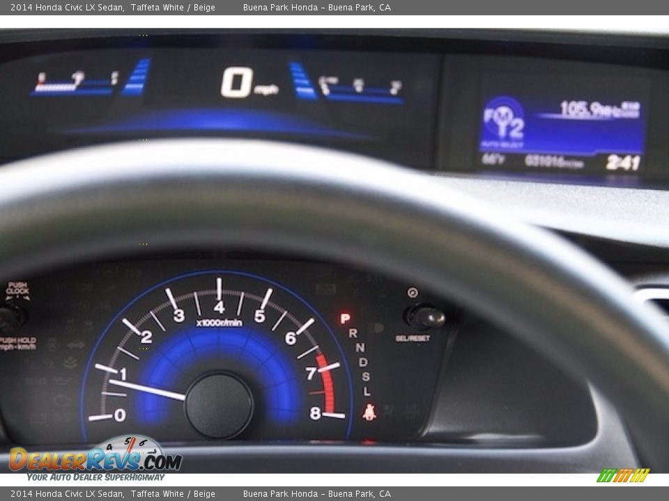 2014 Honda Civic LX Sedan Taffeta White / Beige Photo #18