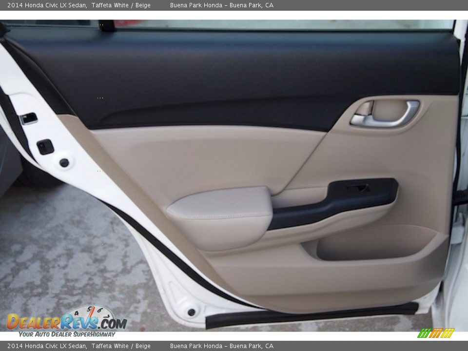 2014 Honda Civic LX Sedan Taffeta White / Beige Photo #21