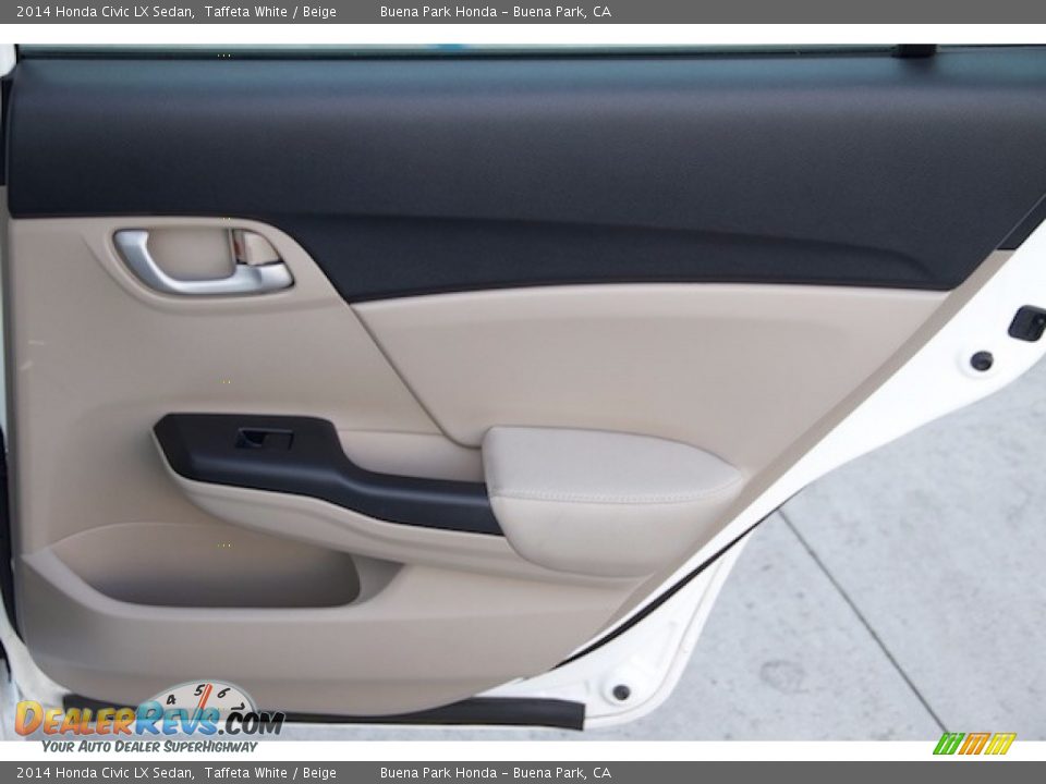 2014 Honda Civic LX Sedan Taffeta White / Beige Photo #22