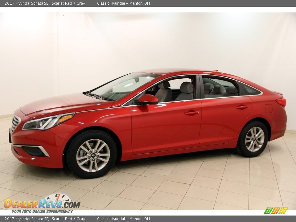 2017 Hyundai Sonata SE Scarlet Red / Gray Photo #3