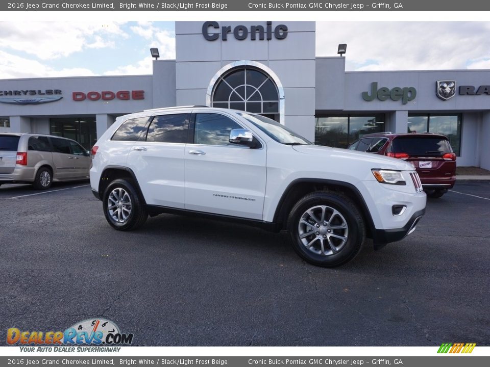 2016 Jeep Grand Cherokee Limited Bright White / Black/Light Frost Beige Photo #1