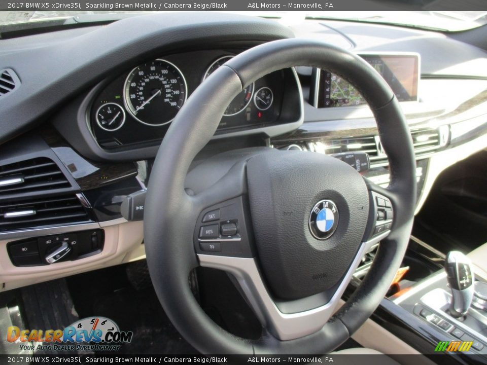 2017 BMW X5 xDrive35i Sparkling Brown Metallic / Canberra Beige/Black Photo #15