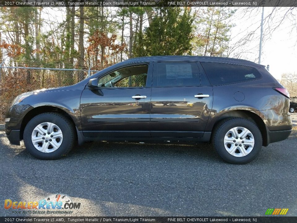 2017 Chevrolet Traverse LS AWD Tungsten Metallic / Dark Titanium/Light Titanium Photo #3