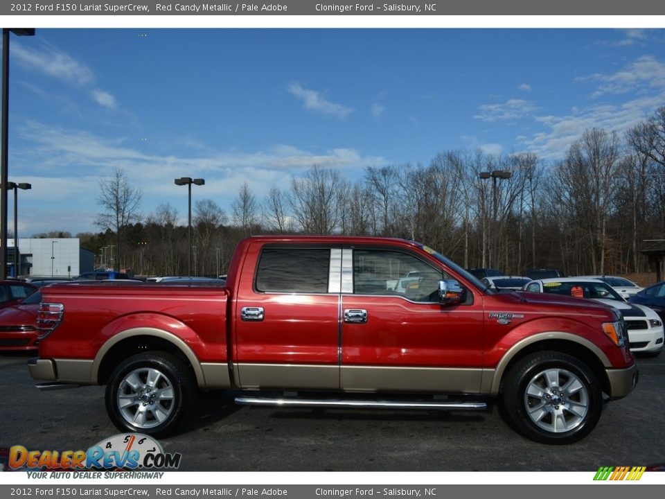 2012 Ford F150 Lariat SuperCrew Red Candy Metallic / Pale Adobe Photo #2