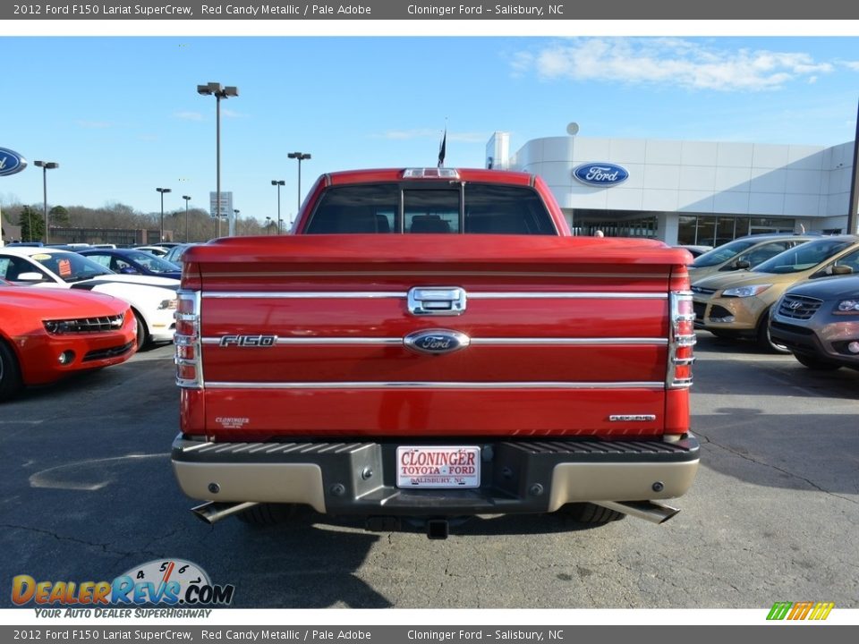 2012 Ford F150 Lariat SuperCrew Red Candy Metallic / Pale Adobe Photo #4