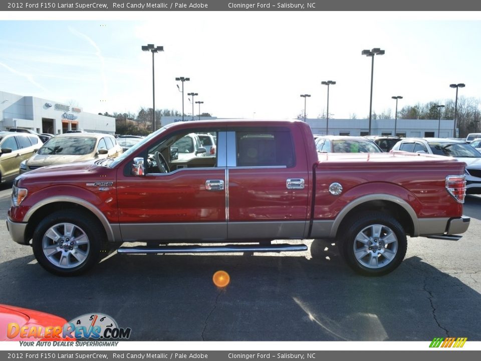 2012 Ford F150 Lariat SuperCrew Red Candy Metallic / Pale Adobe Photo #5
