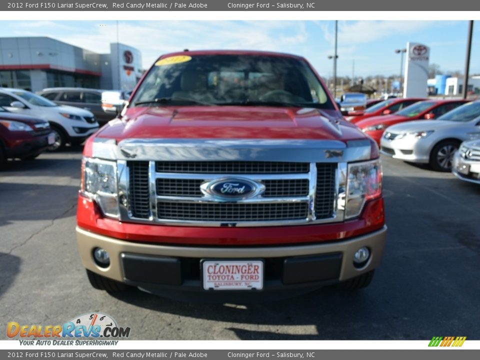 2012 Ford F150 Lariat SuperCrew Red Candy Metallic / Pale Adobe Photo #7