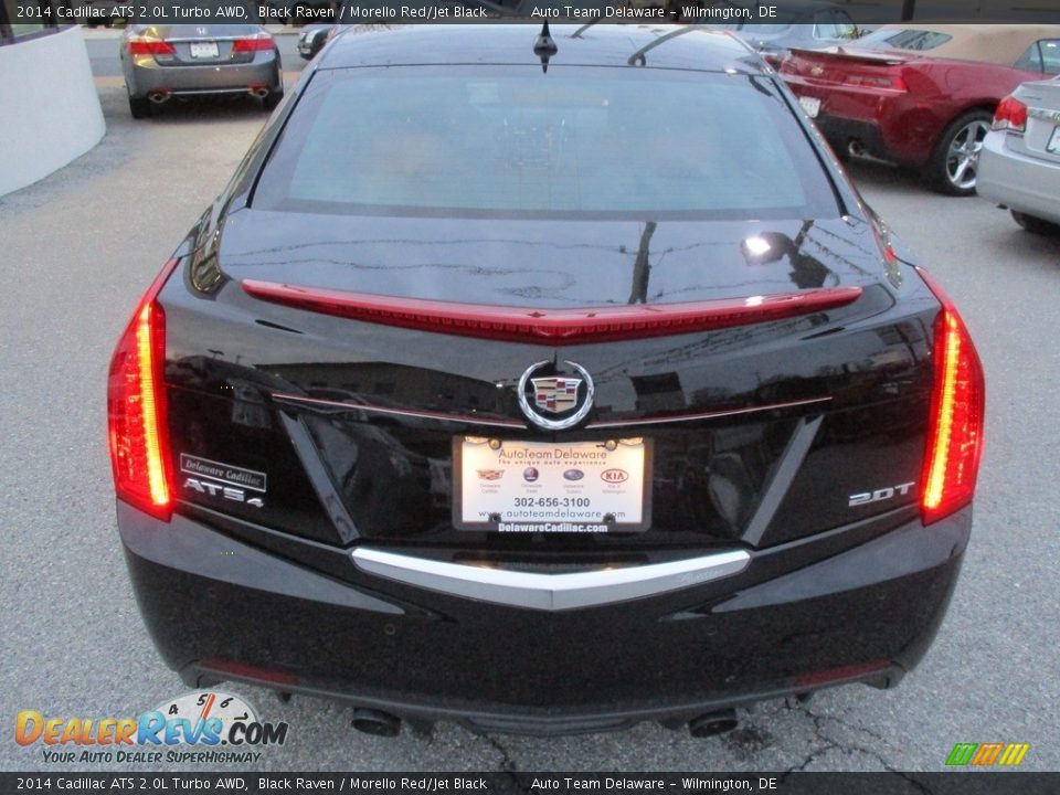 2014 Cadillac ATS 2.0L Turbo AWD Black Raven / Morello Red/Jet Black Photo #5
