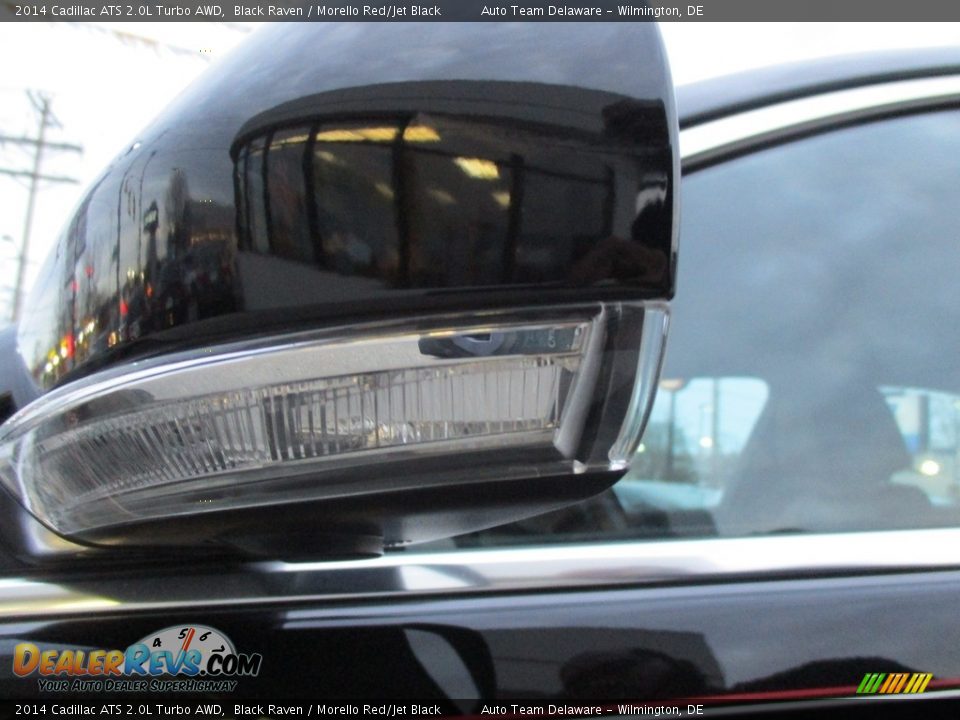 2014 Cadillac ATS 2.0L Turbo AWD Black Raven / Morello Red/Jet Black Photo #33