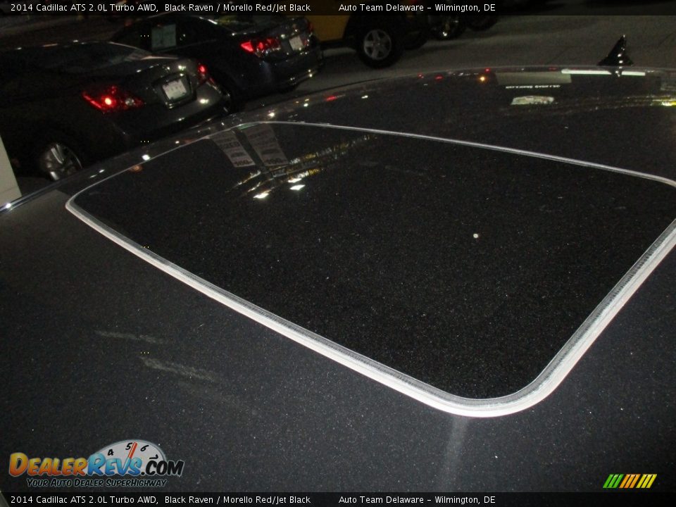 2014 Cadillac ATS 2.0L Turbo AWD Black Raven / Morello Red/Jet Black Photo #34