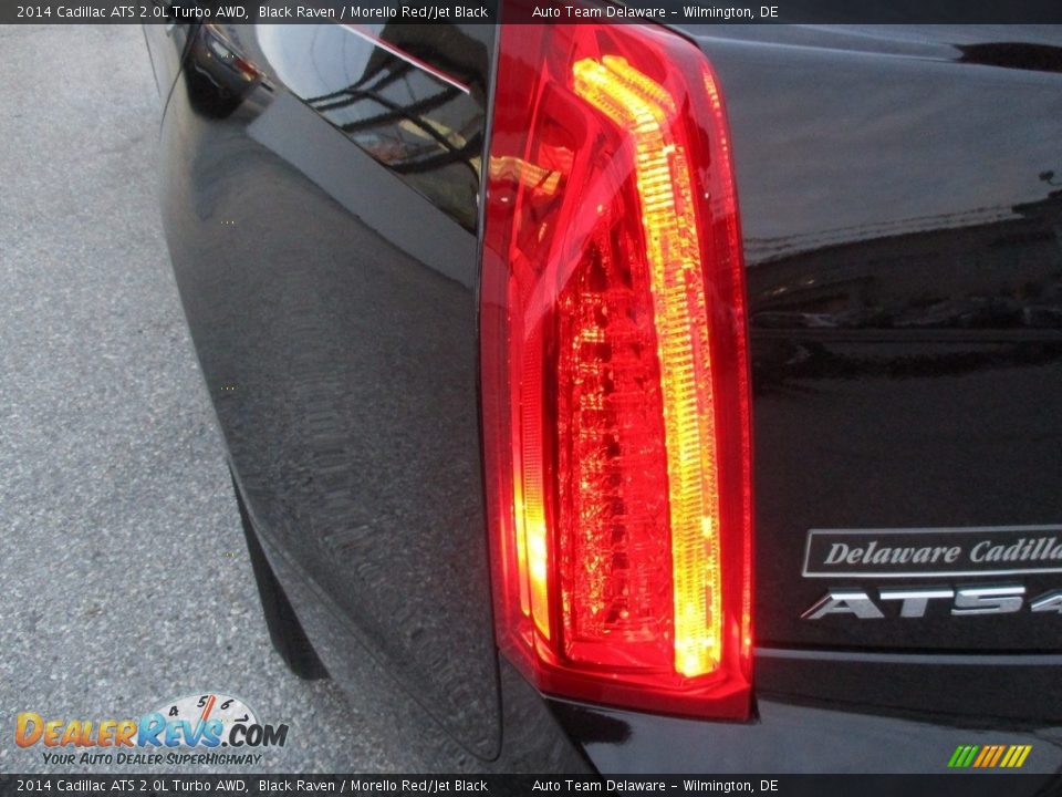 2014 Cadillac ATS 2.0L Turbo AWD Black Raven / Morello Red/Jet Black Photo #36
