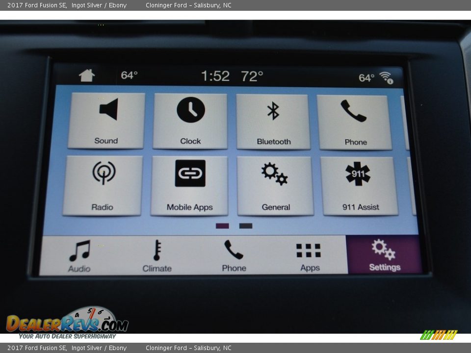 2017 Ford Fusion SE Ingot Silver / Ebony Photo #11