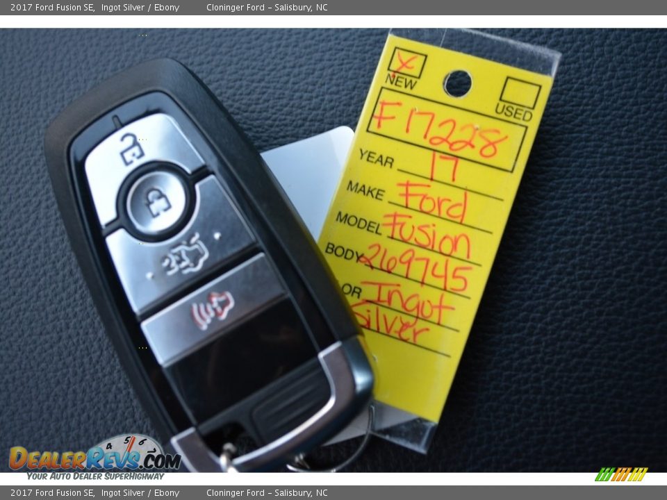 2017 Ford Fusion SE Ingot Silver / Ebony Photo #19