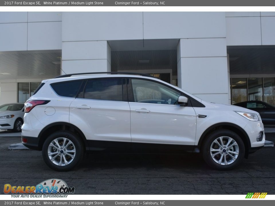 2017 Ford Escape SE White Platinum / Medium Light Stone Photo #2