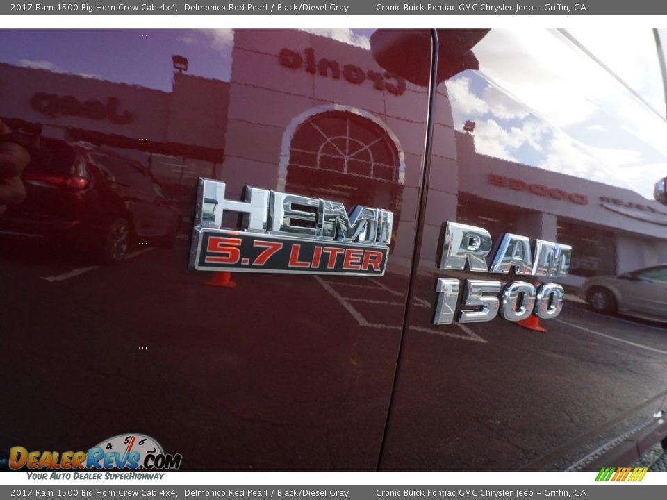 2017 Ram 1500 Big Horn Crew Cab 4x4 Delmonico Red Pearl / Black/Diesel Gray Photo #13