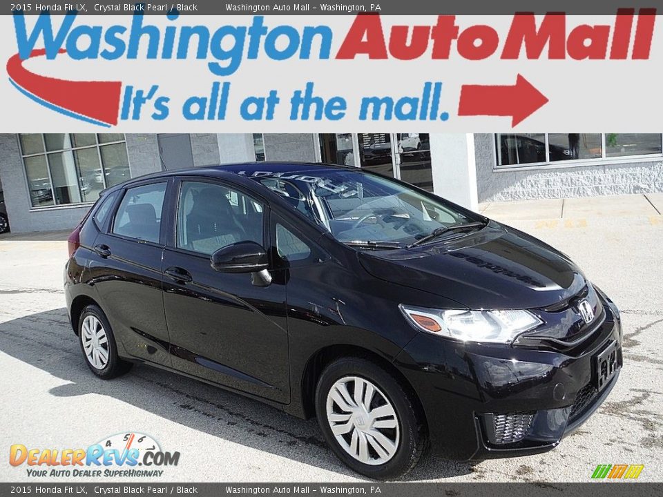 2015 Honda Fit LX Crystal Black Pearl / Black Photo #1