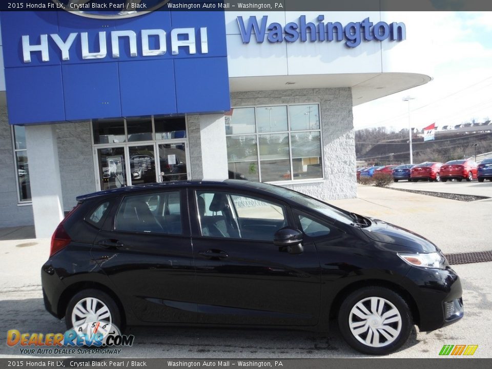 2015 Honda Fit LX Crystal Black Pearl / Black Photo #2