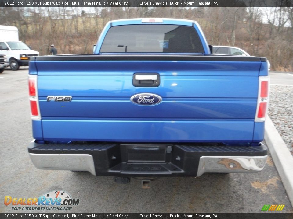 2012 Ford F150 XLT SuperCab 4x4 Blue Flame Metallic / Steel Gray Photo #10