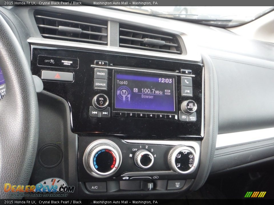 2015 Honda Fit LX Crystal Black Pearl / Black Photo #13