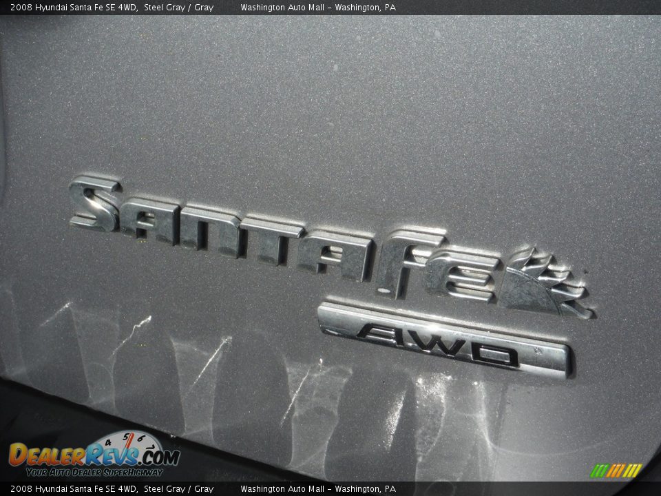 2008 Hyundai Santa Fe SE 4WD Steel Gray / Gray Photo #9