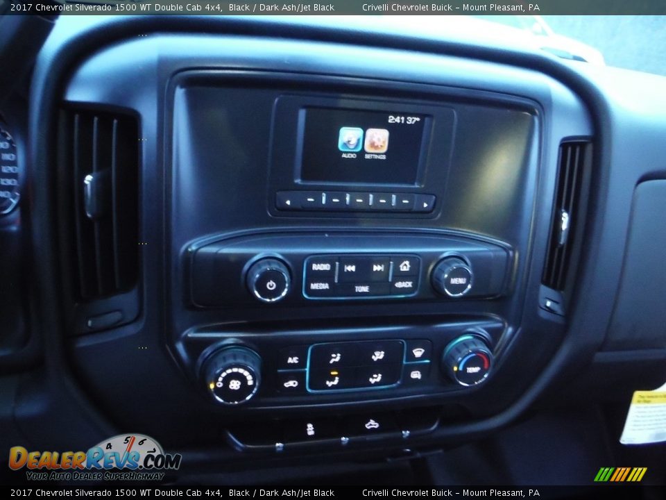 2017 Chevrolet Silverado 1500 WT Double Cab 4x4 Black / Dark Ash/Jet Black Photo #14
