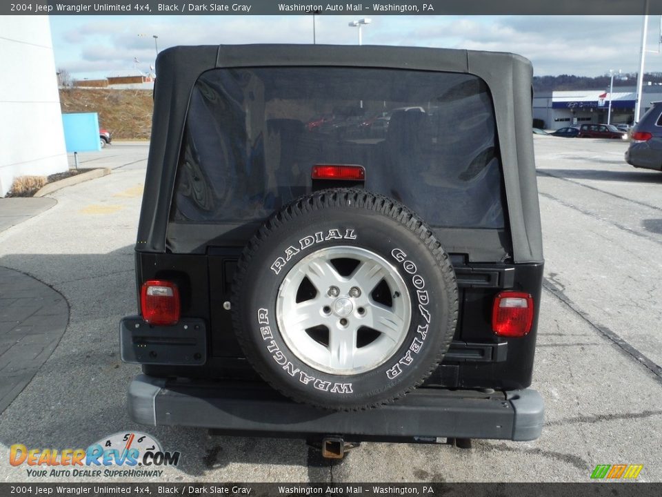 2004 Jeep Wrangler Unlimited 4x4 Black / Dark Slate Gray Photo #8