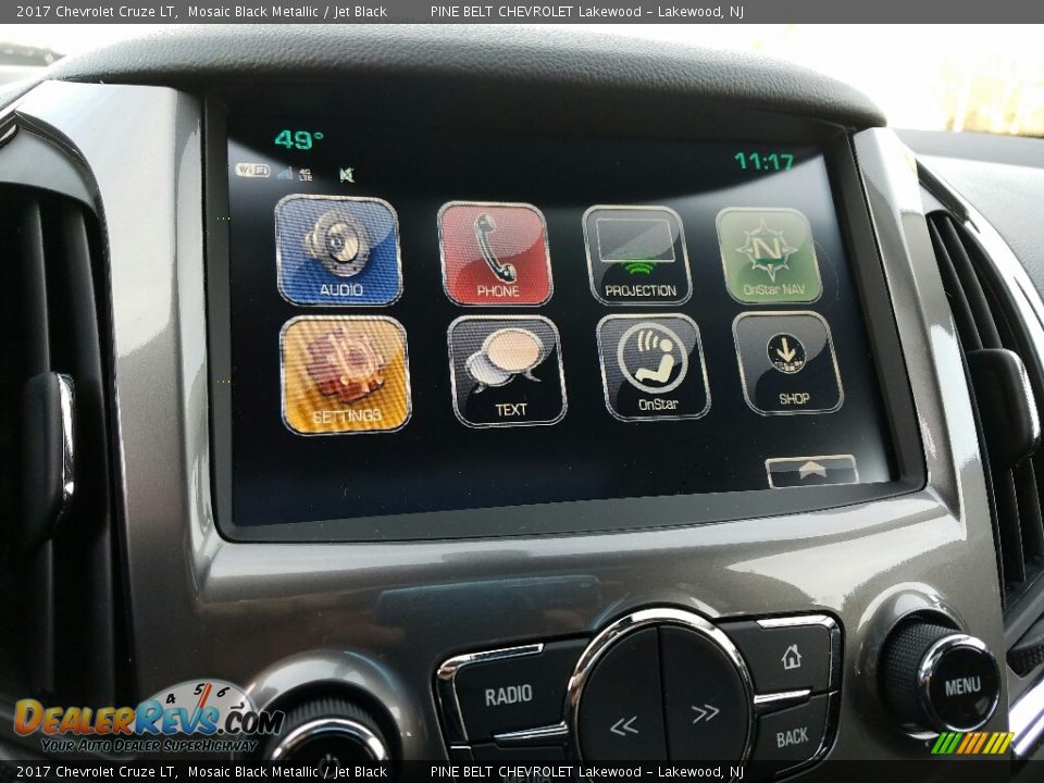 2017 Chevrolet Cruze LT Mosaic Black Metallic / Jet Black Photo #10