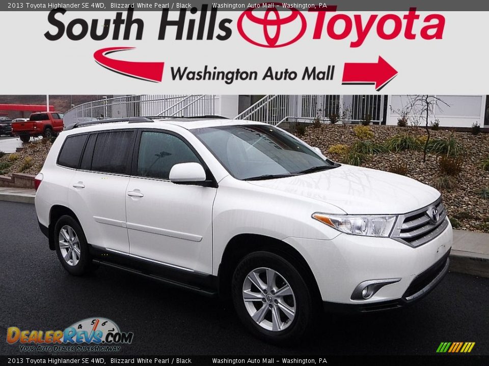 2013 Toyota Highlander SE 4WD Blizzard White Pearl / Black Photo #1