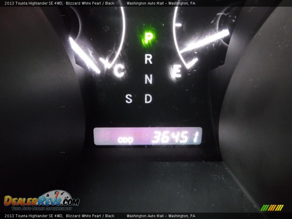 2013 Toyota Highlander SE 4WD Blizzard White Pearl / Black Photo #27