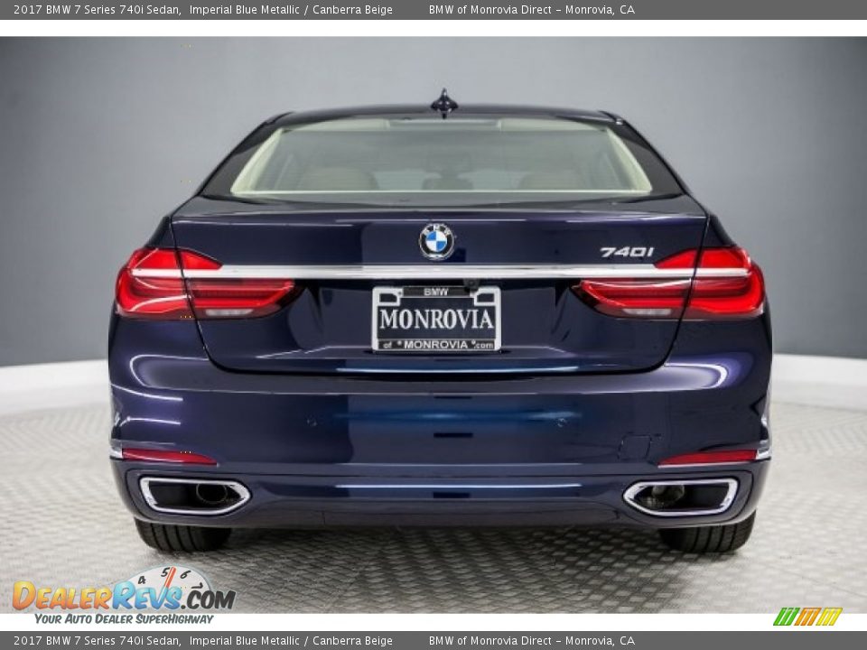 2017 BMW 7 Series 740i Sedan Imperial Blue Metallic / Canberra Beige Photo #4
