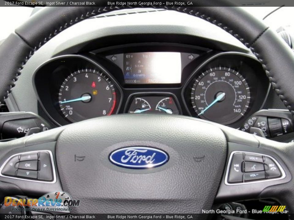 2017 Ford Escape SE Ingot Silver / Charcoal Black Photo #19