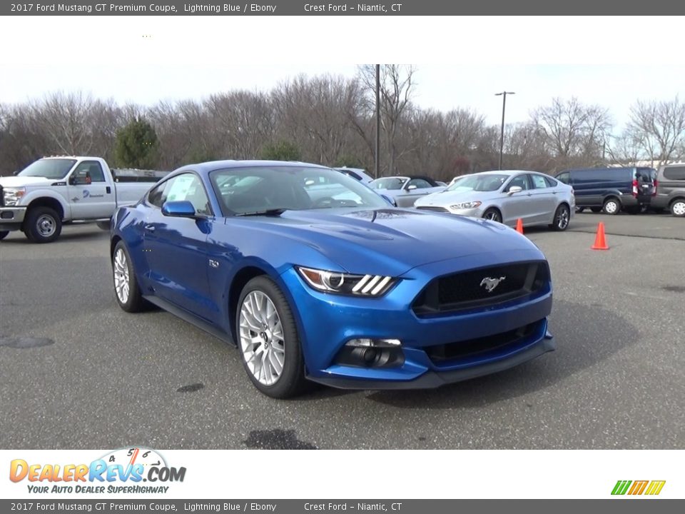 2017 Ford Mustang GT Premium Coupe Lightning Blue / Ebony Photo #1