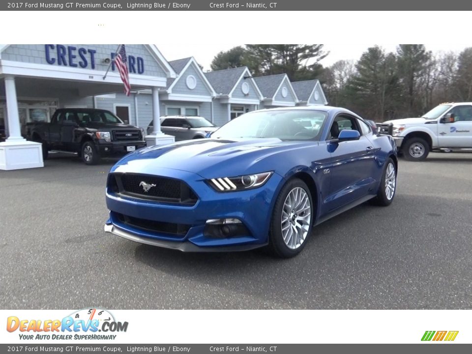 2017 Ford Mustang GT Premium Coupe Lightning Blue / Ebony Photo #3