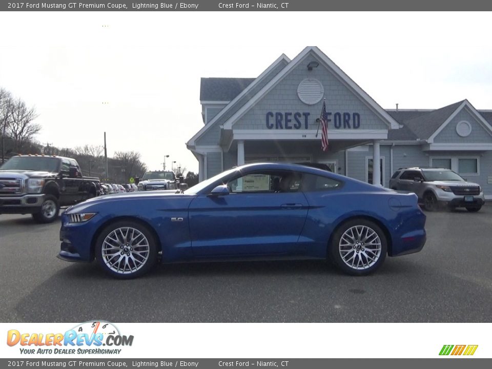 2017 Ford Mustang GT Premium Coupe Lightning Blue / Ebony Photo #4