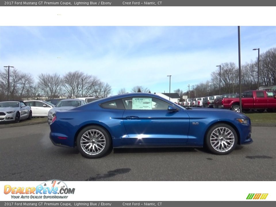 2017 Ford Mustang GT Premium Coupe Lightning Blue / Ebony Photo #8