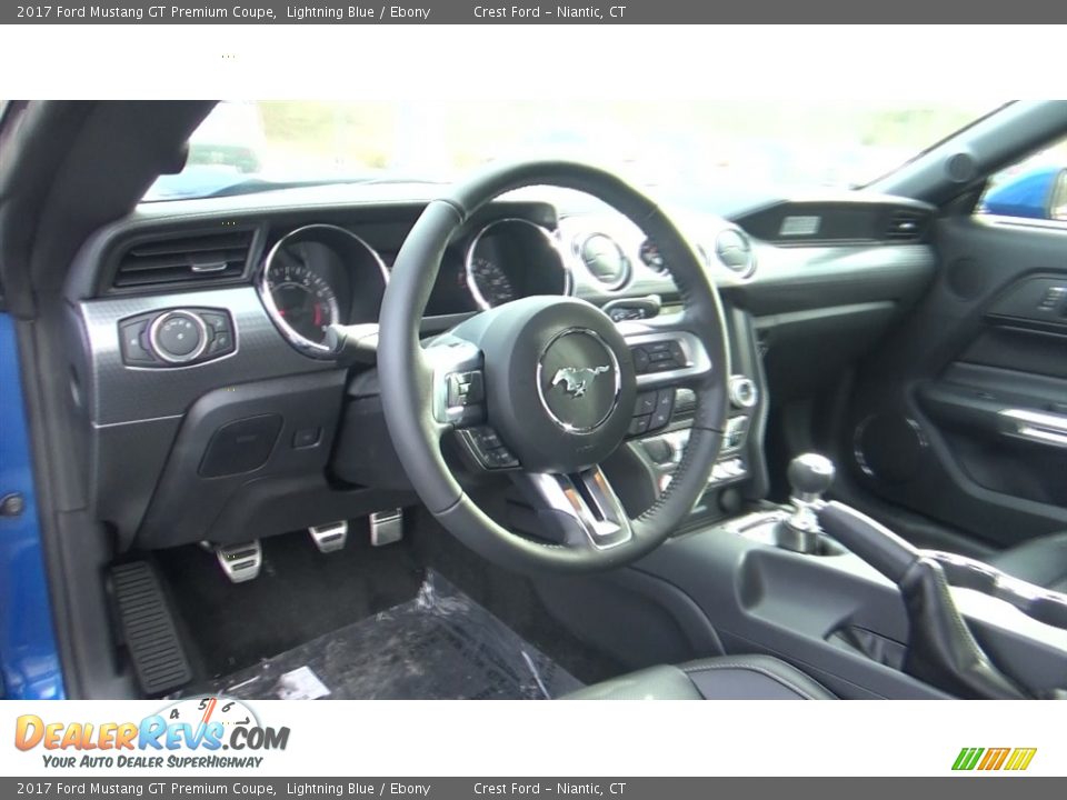 2017 Ford Mustang GT Premium Coupe Lightning Blue / Ebony Photo #10