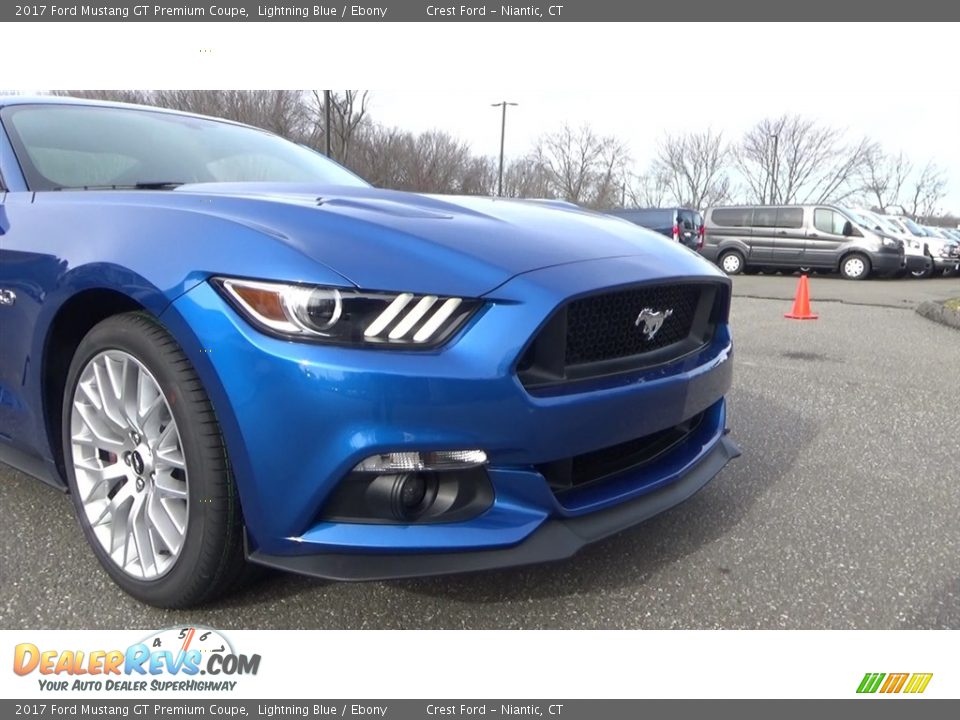 2017 Ford Mustang GT Premium Coupe Lightning Blue / Ebony Photo #25