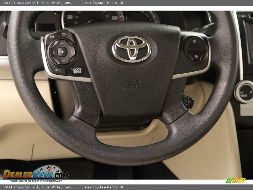 2014 Toyota Camry LE Super White / Ivory Photo #6