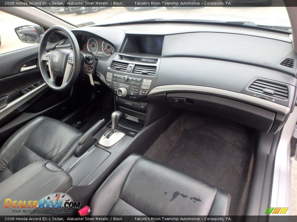 2008 Honda Accord EX-L Sedan Alabaster Silver Metallic / Black Photo #11