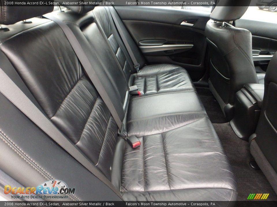 2008 Honda Accord EX-L Sedan Alabaster Silver Metallic / Black Photo #13